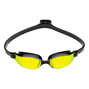 XCEED - SWIM GOGGLES - YELLOW TITANIUM MIRRORED - BLACK - BLACK