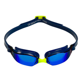 XCEED - SWIM GOGGLES - BLUE TITANIUM MIRRERED - LENS -  NAVY BLUE FRAME