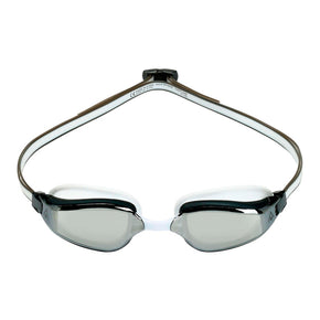 FASTLANE - SWIM GOGGLES - Silver Mirrored - White / Black